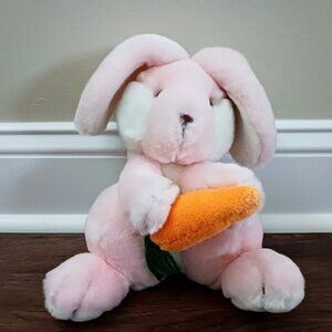8" GUND PINK BUNNY RABBIT 1983 CARROT Munchkin Stuffed Plush Animal 3435